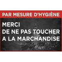 PANCARTE PVC 300x200 mm Merci de ne pas toucher la marchandise
