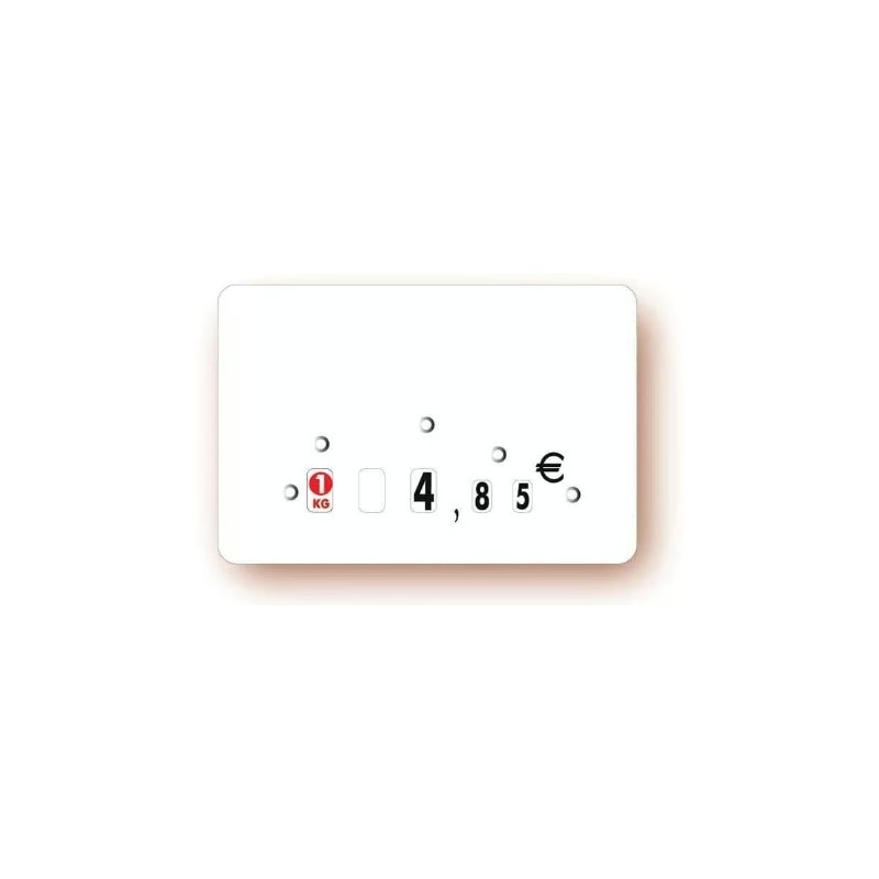 ETIQUETTE blanche 80x60 mm, à roulettes, sans attachement (lot de 10)