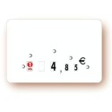 ETIQUETTE blanche 105x70 mm, à roulettes, sans attachement (lot de 10