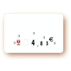ETIQUETTE blanche 150x100 mm, à roulettes, sans attachement (lot de 1