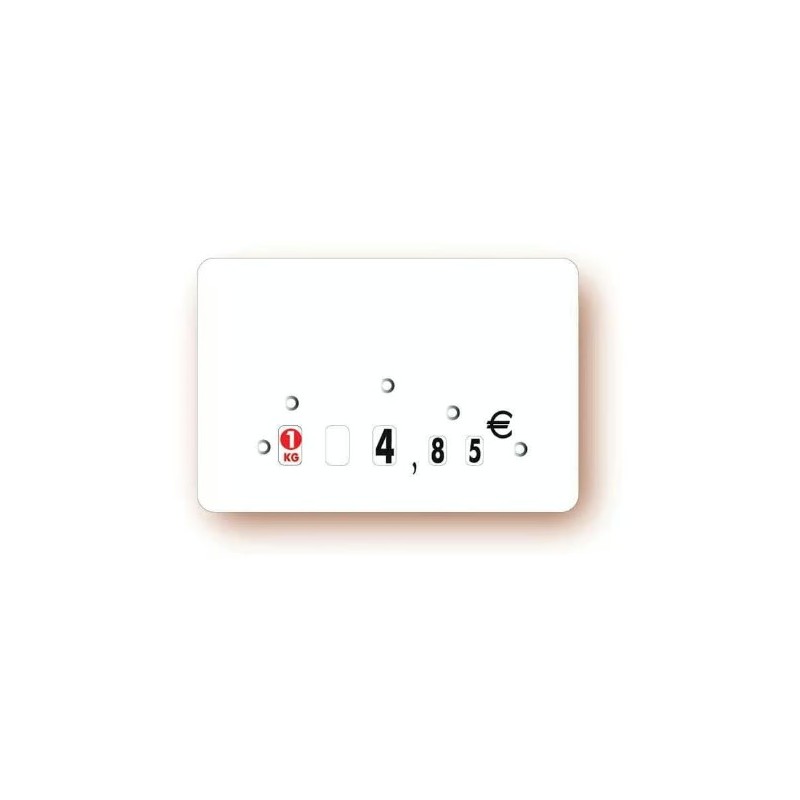 ETIQUETTE blanche 150x100 mm, à roulettes, sans attachement (lot de 1