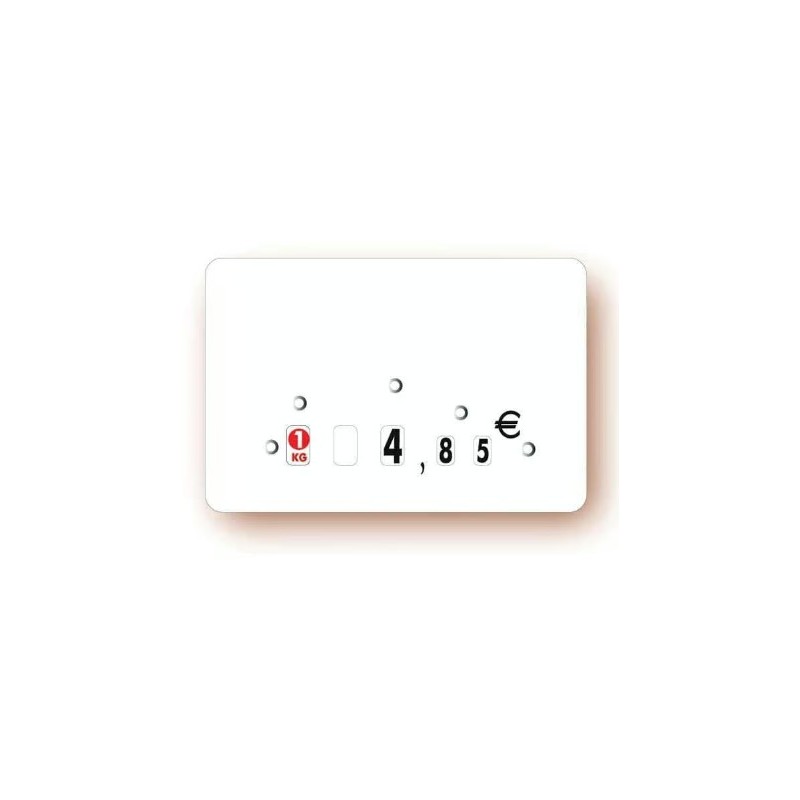 ETIQUETTE blanche 120x80 mm, à roulettes, sans attachement (lot de 10