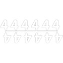 POCHETTE DE 10 BARRETTES DE 12 CHIFFRES (de 0 à 9) - BLANC
