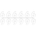 POCHETTE DE 10 BARRETTES DE 12 CHIFFRES (de 0 à 9) - BLANC