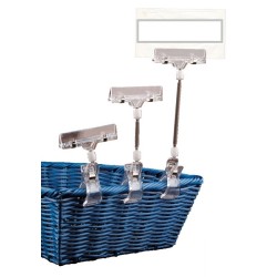 PINCE PORTE ETIQUETTE ARTICULEE TRANSPARENTE