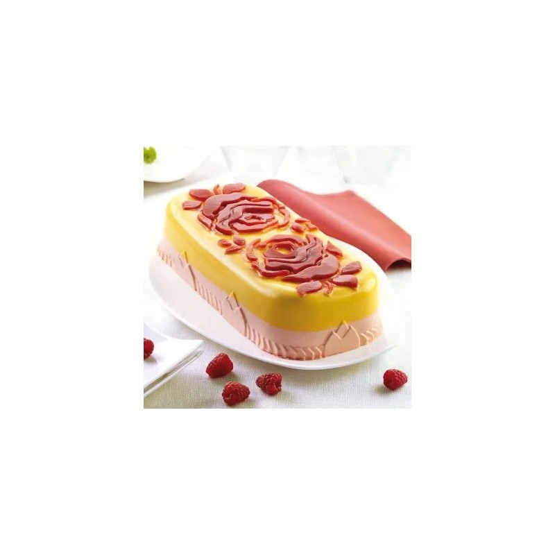 MOULE SOUPLE UNIFLEX - Cake rose 300x145xht80 mm - 2.50L