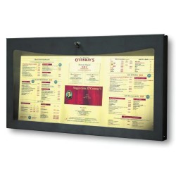 PORTE-MENU lumineux 2 pages Métallix gris fumé