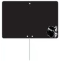 ETIQUETTE NOIRE CORSE 120x80 mm – sans roulettes, pique inox (lot de 