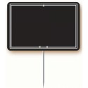 ARDOISINE noire 120x80 mm, sans roulettes, pique inox (lot de 10)