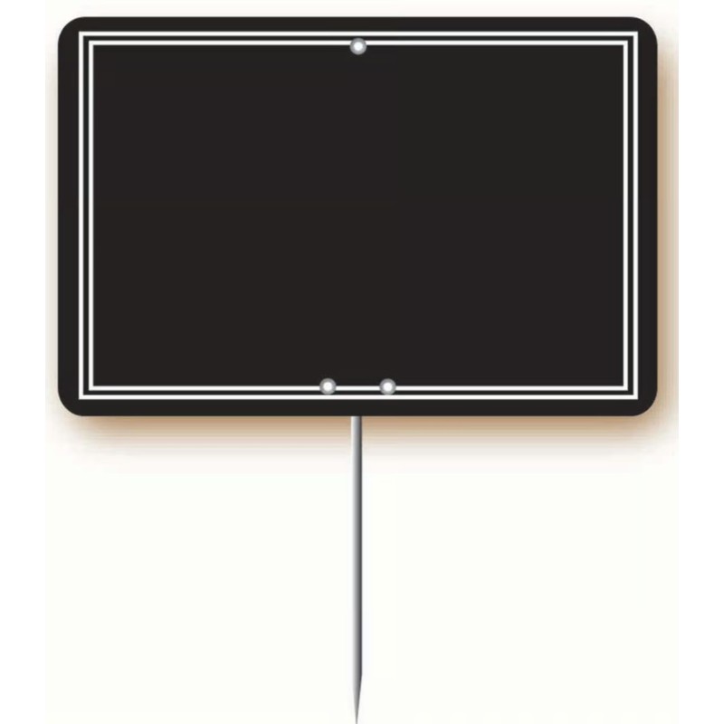 ARDOISINE noire 120x80 mm, sans roulettes, pique inox (lot de 10)