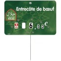 ETIQUETTE AÏCHA 120x80 mm – à texte, à roulettes, pique inox
