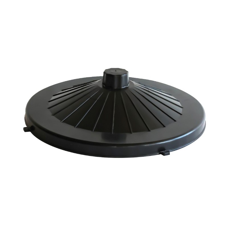 COUVERCLE POUR POUBELLE PLASTIQUE RONDE ECO DURABLE - 80 L - NOIR