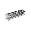 SUPPORT FIL INOX POUR BAC GASTRO - 680x180 ht 155 mm
