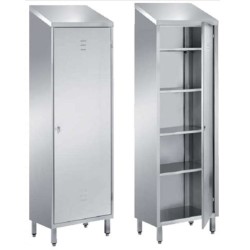 Armoire de rangement inox avec portes battantes pour les professionnels