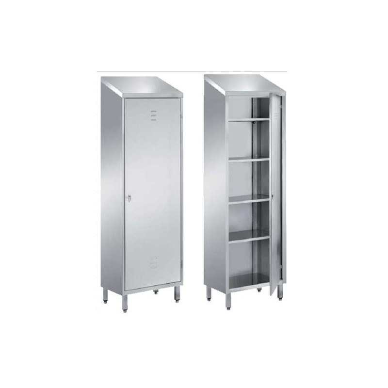 Armoire de rangement inox avec portes battantes pour les professionnels