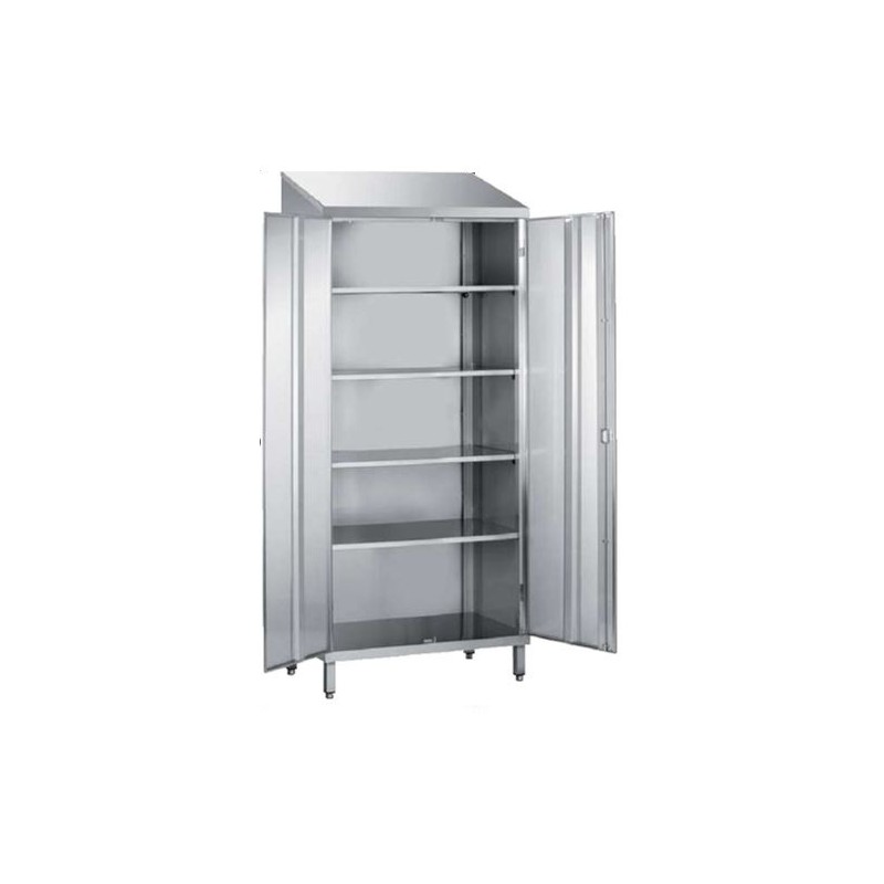 Armoire de rangement inox avec portes battantes pour les professionnels