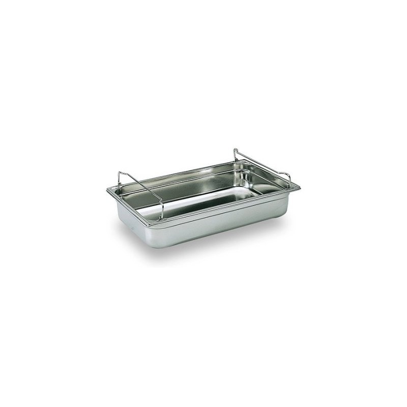 BAC GASTRO INOX PLEIN AVEC ANSES PANIER