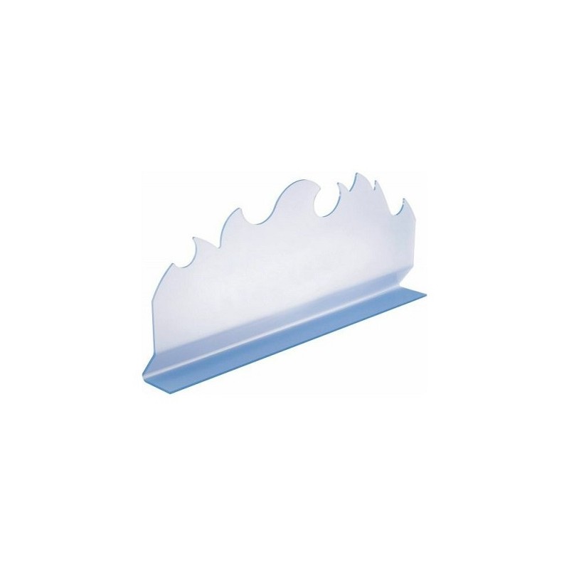 SEPARATEUR VITRINE 750X85XHT320 VAGUE - EPAISSEUR 5mm