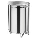 COLLECTEUR A DECHET INOX OUVERTURE PAR PEDALE