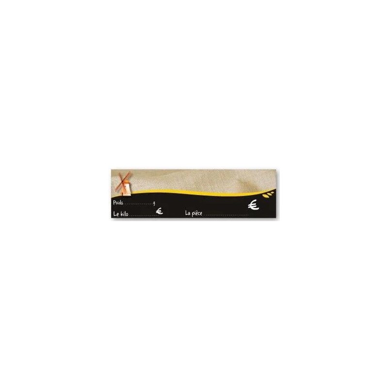 BANDE PANETIERE BOULANGERIE "MOULIN" - 15x5 cm (lot de 10)