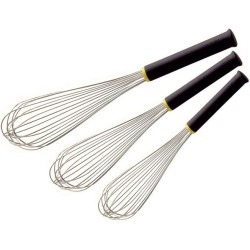 SERIE DE 3 FOUETS A SAUCE FMC - LG 300, 350 et 400 mm (220°)