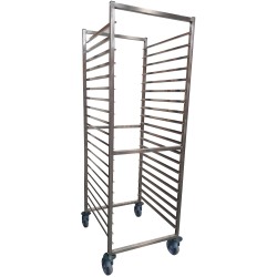 ECHELLE INOX GN 2/1 ROUES COMPOSITE