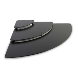 ESCALIER NOIR 1/4 ROND PETALE - 800x800x ht 80 mm - 3 niveaux