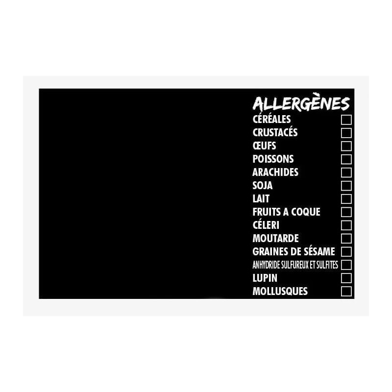 ETIQUETTE ALLERGENES 60x40 mm - neutre (lot de 10)