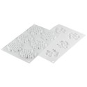 PLAQUE SILICONE 300X175 - 6 décors miel Ø 75xht8 mm - 18ml