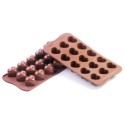 PLAQUE SILICONE CHOCOLAT - 15 cœurs 30x22xht25 mm - 10ml