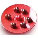 PLAQUE SILICONE CHOCOLAT - 15 cœurs 30x22xht25 mm - 10ml