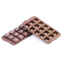 PLAQUE SILICONE CHOCOLAT - 15 carrés 26x26xht18 mm - 10ml