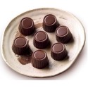 PLAQUE SILICONE CHOCOLAT - 15 ronds nervurés Ø 30xht18.5 mm - 10ml
