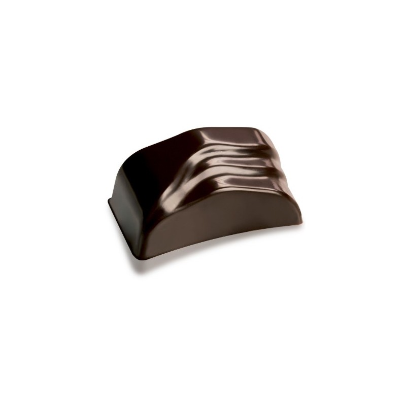 PLAQUE SILICONE CHOCOLAT - 14 rectangles ondulés 37x20xht20 mm - 8ml
