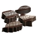 PLAQUE SILICONE CHOCOLAT - 8 feuilles assorties 51x23xht14.5 mm - 10m