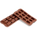 PLAQUE SILICONE CHOCOLAT - 12 sujets robots 39.5x26.7xht16 mm