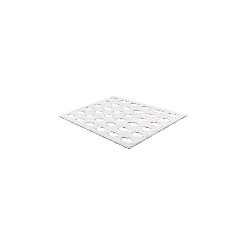 PLAQUE CHABLON SILICONE - 36 étoiles 40x22.6xép2 mm - 1.2ml (lot de 2