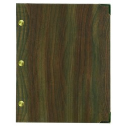 CARTE DES VINS 185x235 mm Authentic faux bois foncé sans marquage