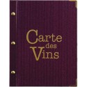 CARTE DES VINS 185x235 mm Linéa bordeaux