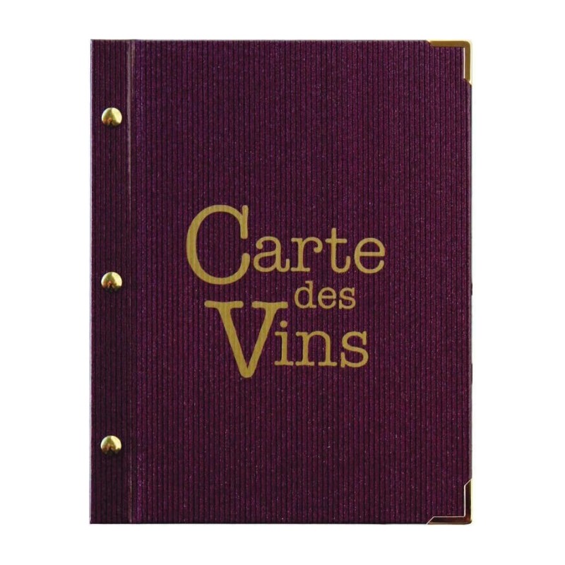 CARTE DES VINS 185x235 mm Linéa bordeaux