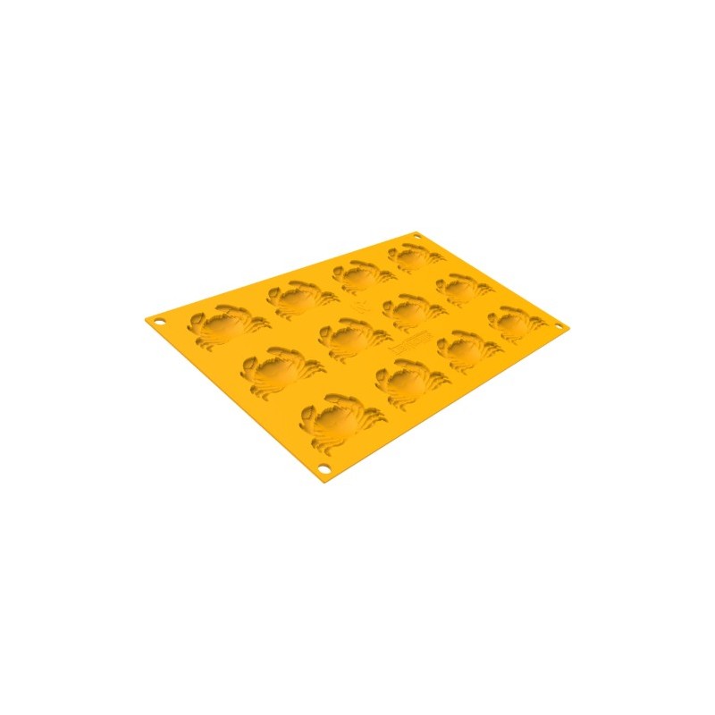 PLAQUE SILICONE 300X175 - 12 crabes 61x41xht7 mm - 6ml