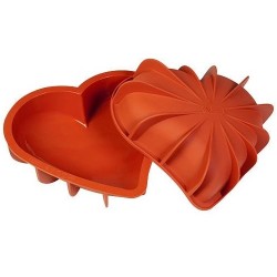 MOULE SOUPLE UNIFLEX - Cœur bombé 205x186xht54 mm - 1.10L