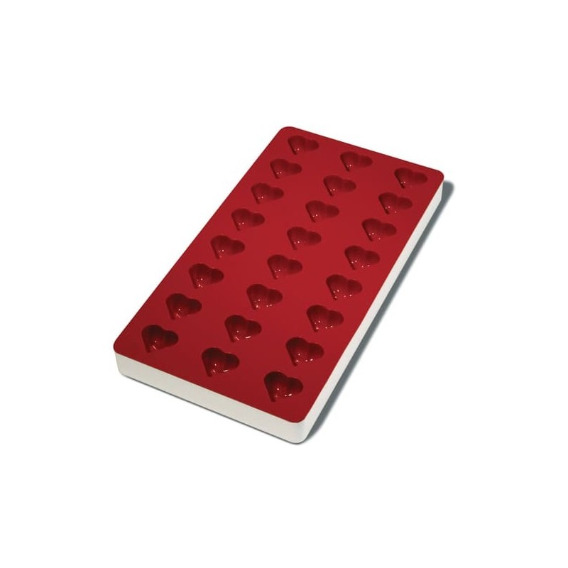 PLAQUE SILICONE 180X335 - Pâte de fruit coeur 34x30xht18 mm - 8ml