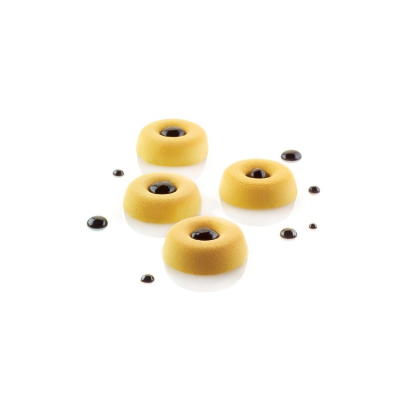 PLAQUE SILICONE 600X400 - 77 mini savarins Ø 41xht12 mm - 12ml