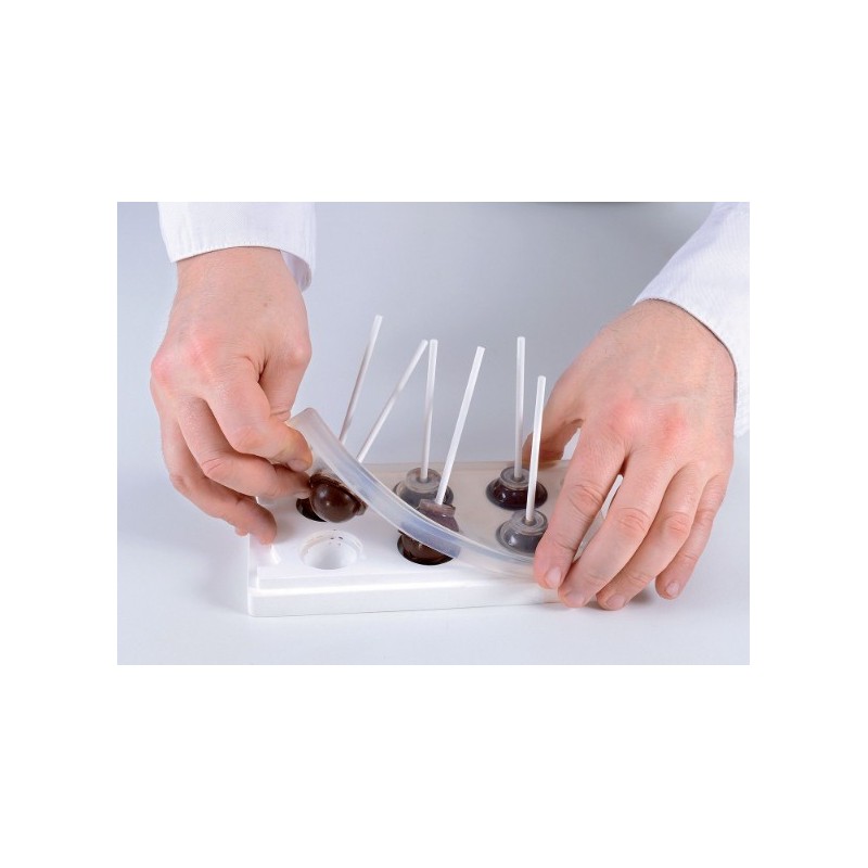 MOULE 3D SILICONE - 12 sphères sucettes Ø 28 mm - 11.5ml