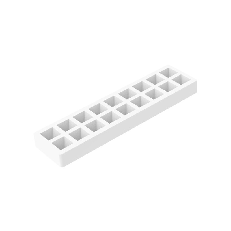 PLAQUE SILICONE 300X175 - 18 mini pyramides 32x32xht32 mm - 11ml