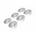 PLAQUE SILICONE 300X175 - 6 tartes tornado Ø 76xht16 mm - 61ml