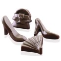 PLAQUE SILICONE CHOCOLAT - 14 sujets fashion 41x30xht12 mm - 7ml