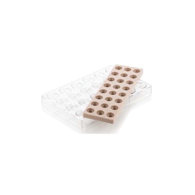 KIT SILICONE CHOCOLAT - 24 demi sphères Ø 35xht18 mm - 12ml