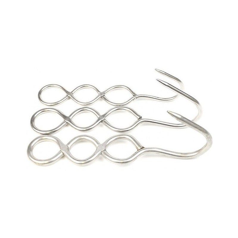 CROCHET 3 TROUS INOX